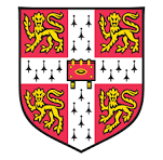 Shield with three lions and a book emblem.
